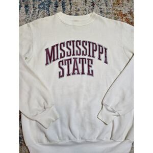 Vintage 80's Mississippi State Bulldogs Logo Pullover Crewneck Sweatshirt S/M